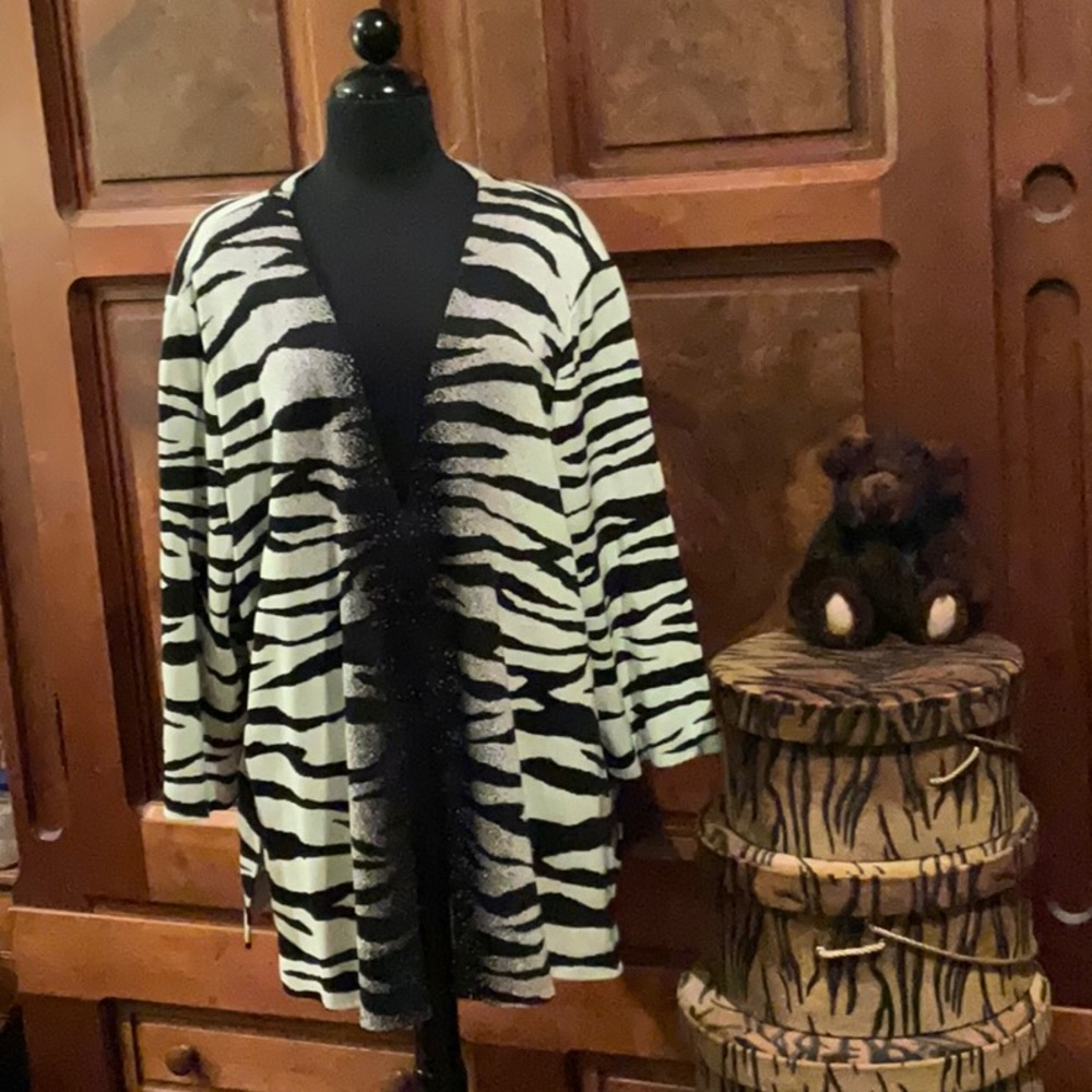 Ming Wang 3x animal print jacket